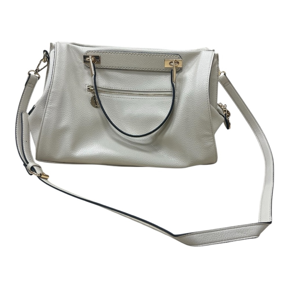 Eva Mendes Off-White, Black, & Gold Purse
